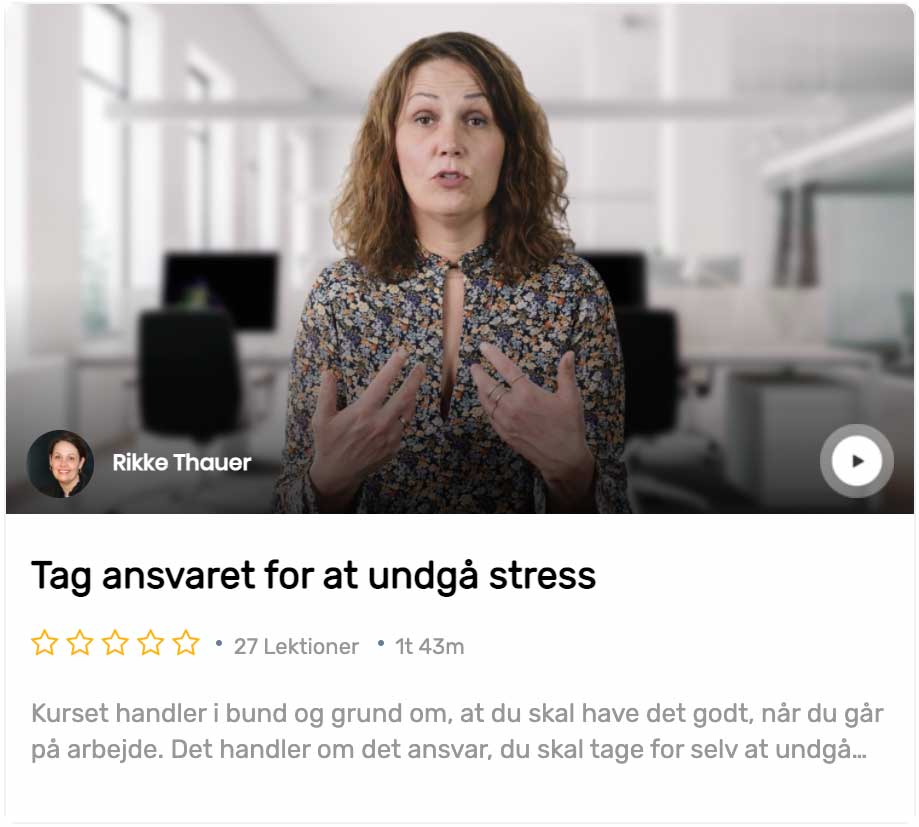 undgå stress